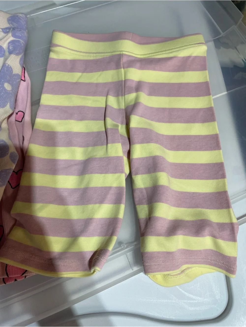 Zara Girls Pink & Cream Heart Print Leggings Multipack